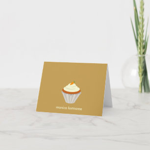 Cartão De Notas Carrot Cake Cupcake Personalizado Notecard