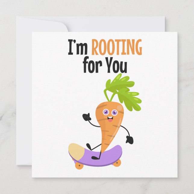 Cartão De Notas Carrot Pun Support Card (Frente)