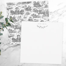 Carruagem francesa Vintage de Dawn Toile de Jouy-C