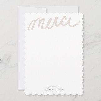 Cartão De Notas Carta Lilac "Merci"