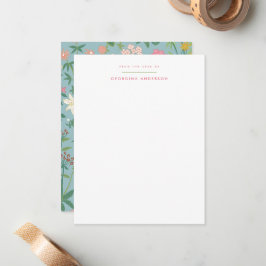 Cartão De Notas Carta Pessoal do primavera Garden