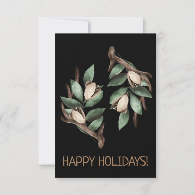 Cartão De Notas Cartão-postal com ramificação verde (Frente)