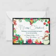 cartas de natal elegantes de inverno simples rusti