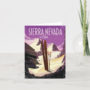 Cartão De Notas cartaz antigo de esqui da Sierra Nevada