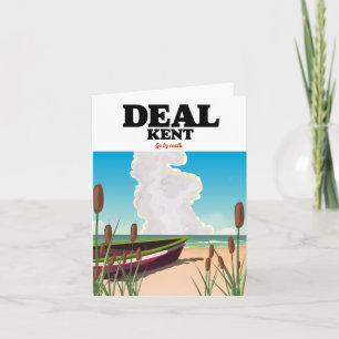 Cartão De Notas Cartaz de viagem à beira-mar de Deal Kent