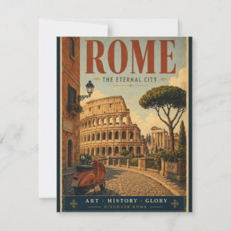 Cartão De Notas Cartaz de Viagem Cidade Eterna Roma