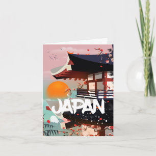 Cartão De Notas Cartaz do pôr do sol do edifício do Japão