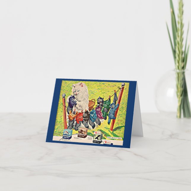 Cartão De Notas Carter's Ink and mama cat and kittens (Frente)