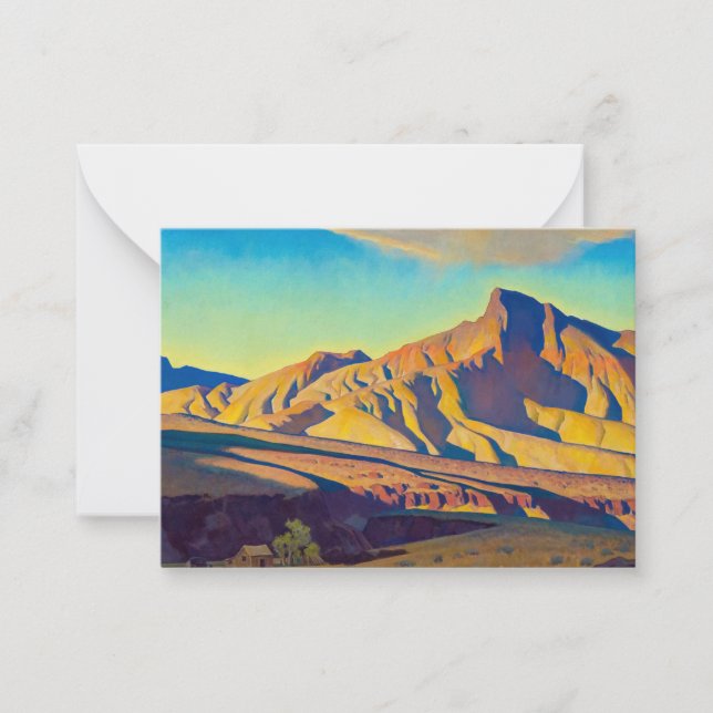 Cartão De Notas Casa do Rato do Deserto por Maynard Dixon (Frente)