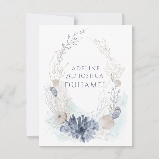 Cartão De Notas Casal de Célula de Coral Costeiro Eetéreo (Frente)