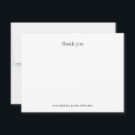 Cartão De Notas Casal Simples Agradecimento Personalizado<br><div class="desc">Expresse sua gratidão com este simples e elegante cartão de agradecimento para casais. Perfeito para casamentos,  noivados,  chá de noiva ou celebrações de aniversário,  seu design limpo permite personalizar com seus nomes,  iniciais ou uma mensagem especial.</div>