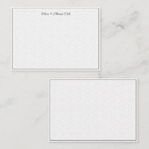 Cartão De Notas Casal Simples de Casamento de Ondas Texturizadas M