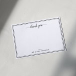 Cartão De Notas Casamento com Caligrafia Moderna Obrigado<br><div class="desc">Placa de Nota de Casamento de Caligrafia Moderna</div>