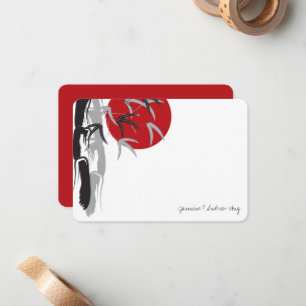 Cartão De Notas Casamento com Jardim do Sol Oriental - Obrigado