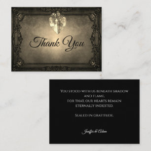Cartão De Notas Casamento Dark Gothic de Halloween