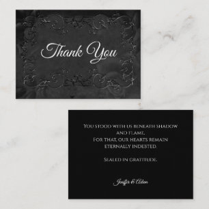 Cartão De Notas Casamento Dark Gothic de Halloween
