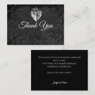 Cartão De Notas Casamento Dark Gothic de Halloween