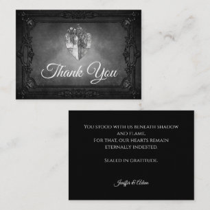 Cartão De Notas Casamento de Halloween Alternativo Dark Gothic