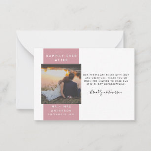 Cartão De Notas Casamento de Mini Foto de Orçamento Obrigado