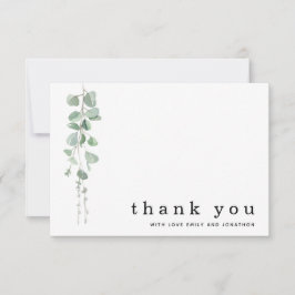 Cartão De Notas Casamento de Nomes de Fotos de Eucalyptus Sage Mui