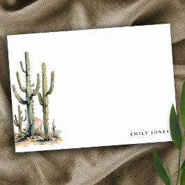 Cartão De Notas Casamento de Paisagem do Deserto do Boho Cactus Oc