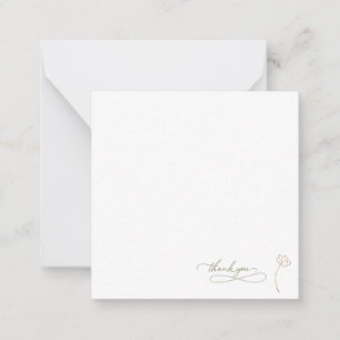 Cartão De Notas Casamento Elegante Contemporâneo Agradecimento Bra