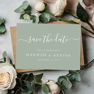 Cartão De Notas Casamento Elegante Minimalista De Orçamento Salvar