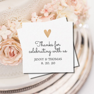 Cartão De Notas Casamento Limpo Elegante Obrigado