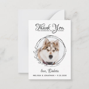 Cartão De Notas Casamento Personalizado De Cachorro De Foto Pet, O