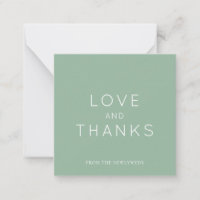 Casamento Verde Mínimo Sage Obrigado Praça