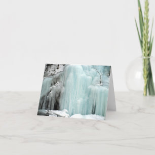 Cartão De Notas Cascata congelada, azul