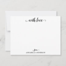 Casual Elegante Moderno Com Escrita Preta Com Amor