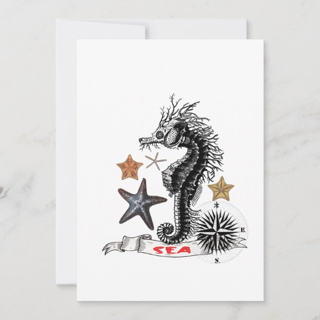 CARTÃO DE NOTAS CAVALO COM PEIXE DE ESTAR (Frente)