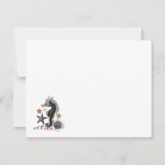 CARTÃO DE NOTAS CAVALO COM PEIXE DE ESTAR (Frente)