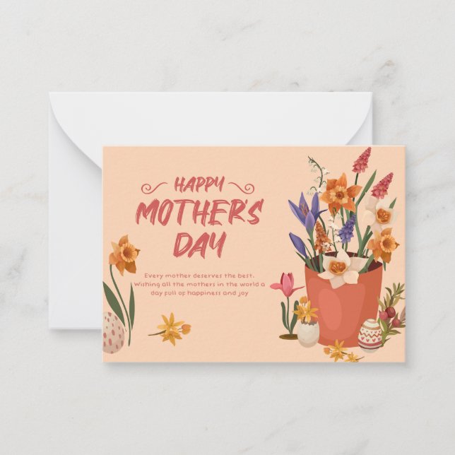 Cartão De Notas Celebrando a Mamãe: Um Dia de Gratidão (Frente)