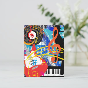 Cartão De Notas Celebrando Música