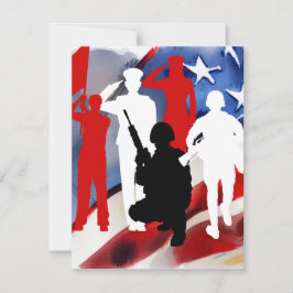 Cartão De Notas Celebrando Veteranos