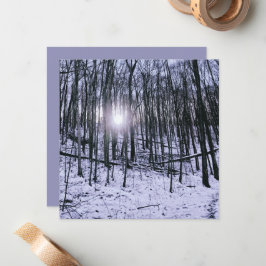 Cartão De Notas Cena de Inverno Nascer do Sol e Neve