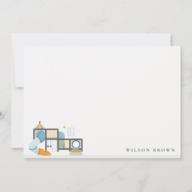 Cartão De Notas Centro de Recreação Infantil Soft Play Centro de A (Frente)