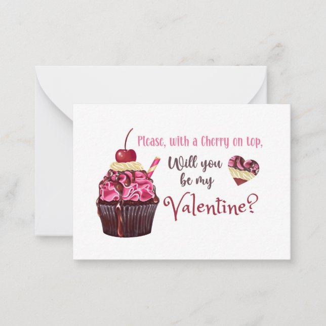 Cartão De Notas Cereja em cima (Frente)