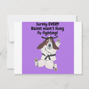 Cartão De Notas Certamente NEM TODO Basset estava Lutando Kung Fu!