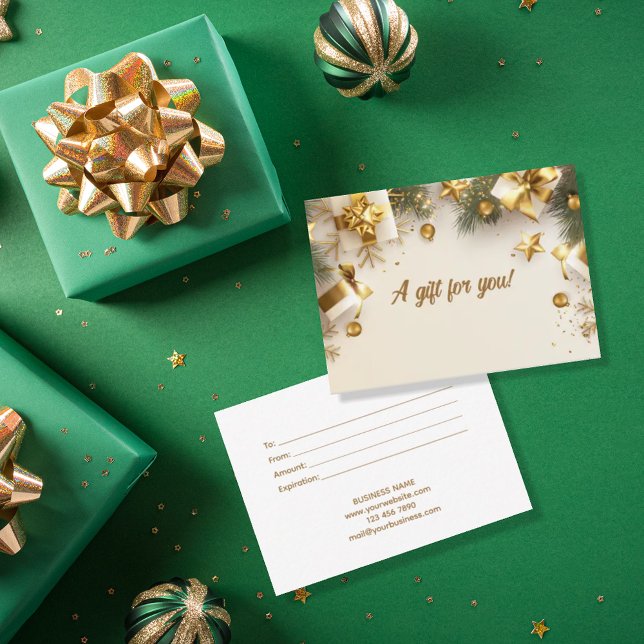 Cartão De Notas Certificado de oferta de Natal de Negócios (Criador carregado)