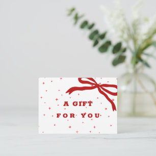 Cartão De Notas Certificado de presente de Natal da Red Bow Busine