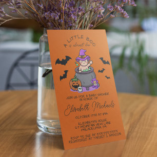 Cartão De Notas CHÁ DE BEBÊ   Bebê Brew da Bruxa do Halloween Lil'