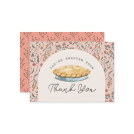 Cartão De Notas Chá de Bebê Rosa Mais Doce que Torta Agradecimento