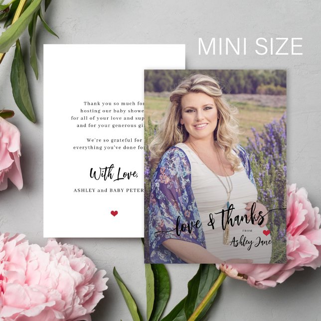 Cartão De Notas Chá de fraldas de orçamento foto moderno obrigado  (Criador carregado)