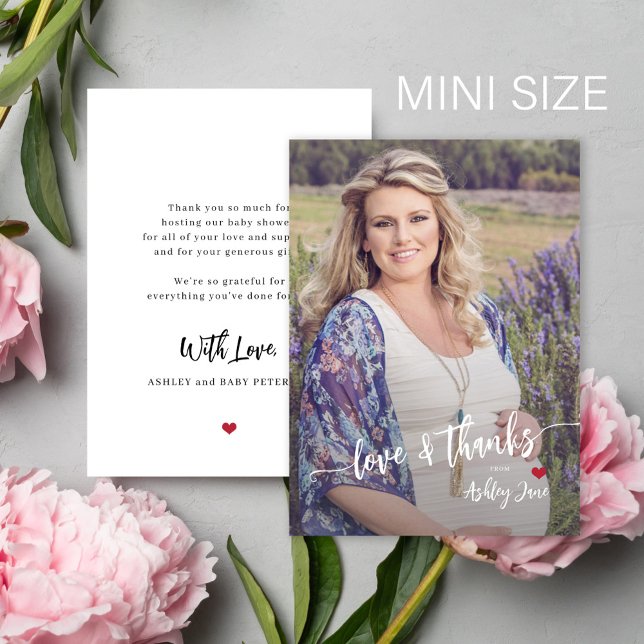 Cartão De Notas Chá de fraldas de orçamento foto moderno obrigado  (Criador carregado)