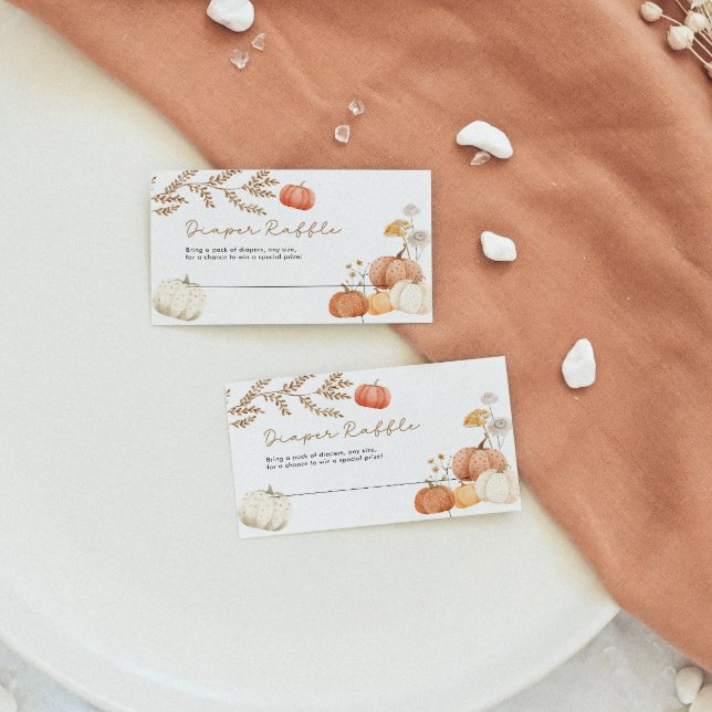 Cartão De Notas Chá de fraldas de Pumpkin de fralda de Raffle (Criador carregado)