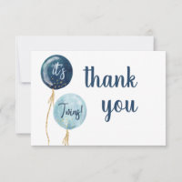 Chá de fraldas dos Balões gêmeos Garotos, obrigado