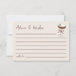 Cartão De Notas Chá de panela Espresso Martini - Conselhos e Desej